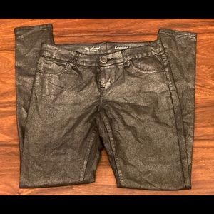 The Limited Metallic Pewter Legging Jeans